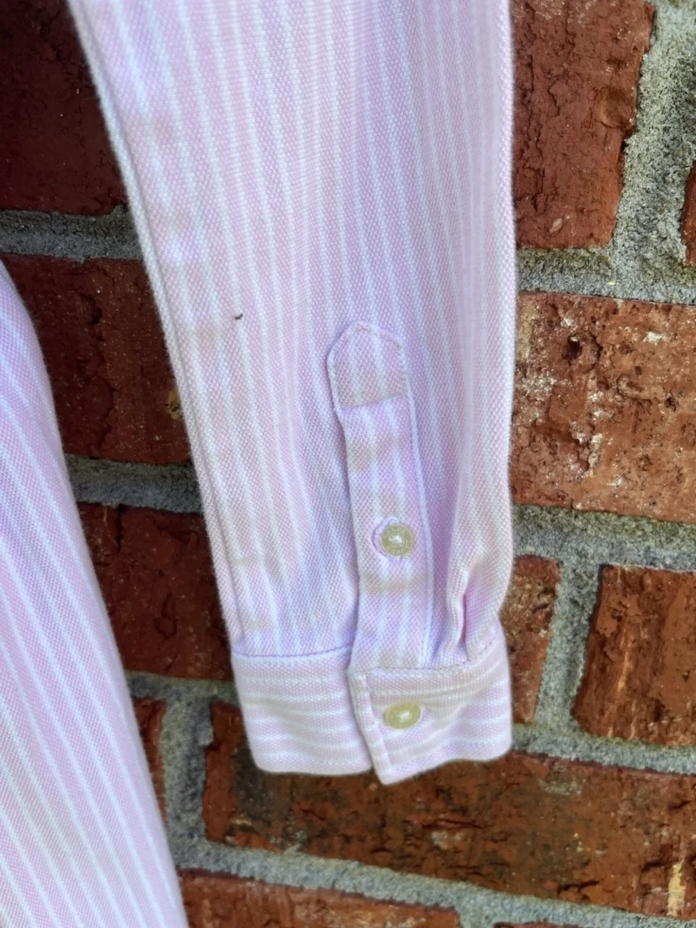 Girls’ Polo Ralph Lauren Drop-Waist Shirt Dress Pink Stripe 6X Good